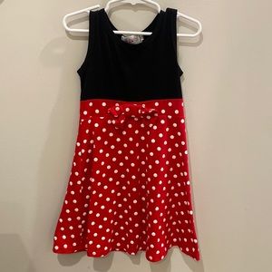 Polka Dot Kids Dress - Black and Red